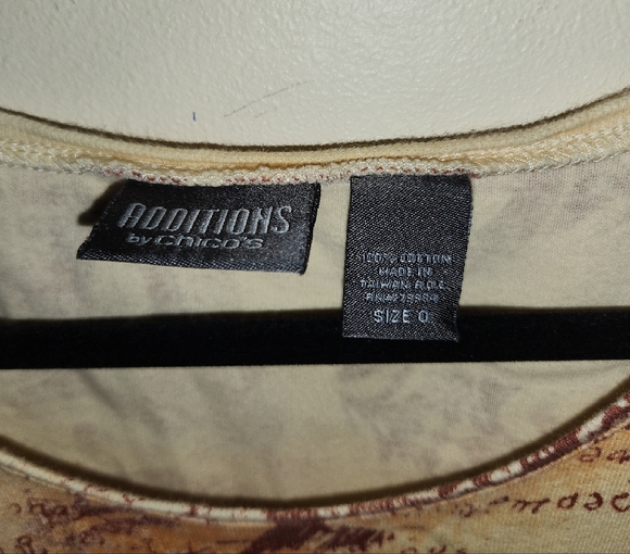 Chico's Beige and Brown Artistic Blouse - Picture 2 of 6